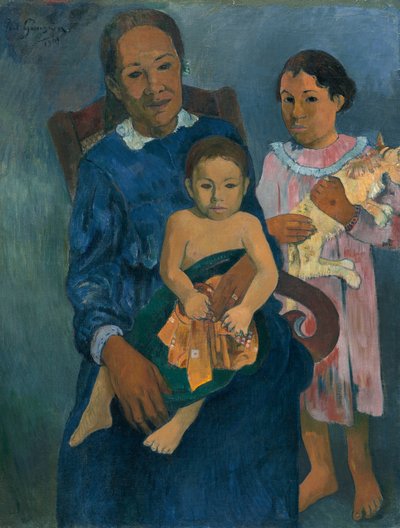 Polinezyjska kobieta z dziećmi autorstwa Paul Gauguin