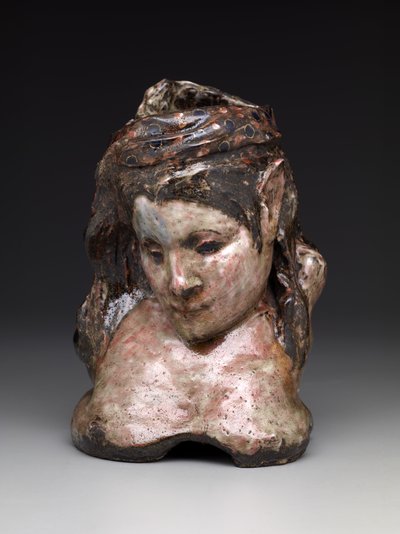 Wazon portretowy Mme. Schuffenecker, ok. 1889-90 (kamionka szkliwiona) autorstwa Paul Gauguin