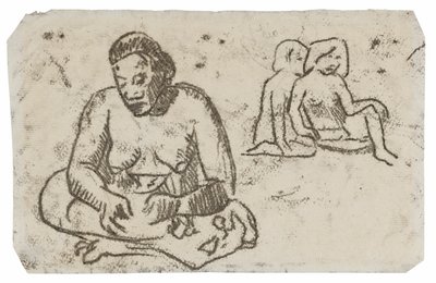 Siedząca kobieta (związany z obrazem Siostra Miłosierdzia) autorstwa Paul Gauguin