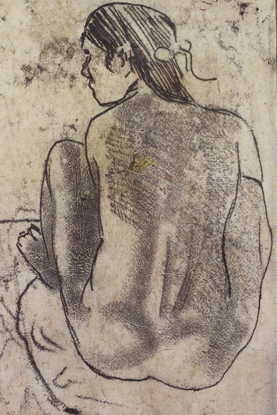 Siedzący Tahitian Nude z tyłu, ok. 1902 r. autorstwa Paul Gauguin