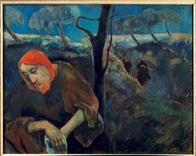 Autoportret lub „Chrystus w ogrodzie oliwnym” Obraz Paula Gauguina (1848-1903) 1889 Palm Beach. Muzeum Sztuki Norton autorstwa Paul Gauguin