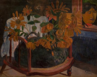 Słoneczniki na fotelu autorstwa Paul Gauguin
