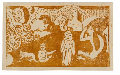 Kochaj, a będziesz szczęśliwy, z Suity późnych rycin drewnianych autorstwa Paul Gauguin