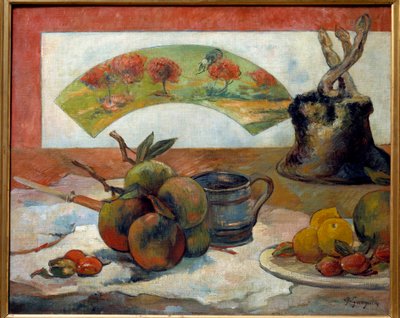 Martwa natura ma wentylator. Obraz Paula Gauguina (1848 - 1903) autorstwa Paul Gauguin