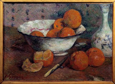 Martwa natura z pomarańczami. Obraz Paula Gauguina (1848 - 1903), ok. 1880. Olej na płótnie. Wymiary: 0,33 x 0,46m. Rennes, Muzeum Sztuk Pięknych autorstwa Paul Gauguin