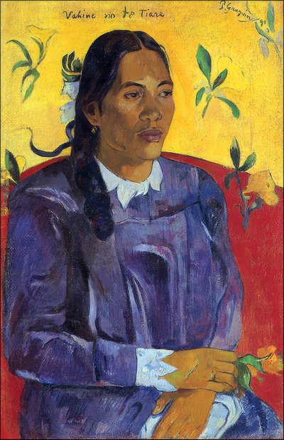 Tahiti: Vahine No Te Tiare (Kobieta z kwiatem), Paul Gauguin (1891) autorstwa Paul Gauguin