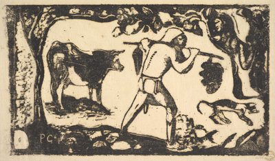 Tahitańskie niosące banany, 1898-99. autorstwa Paul Gauguin
