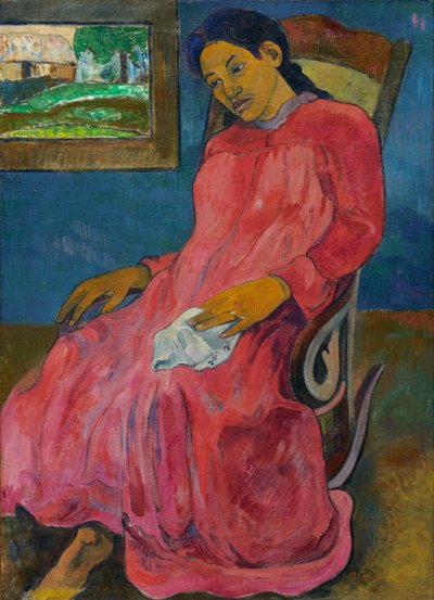 Tahitian:  Faaturuma Melancholic autorstwa Paul Gauguin