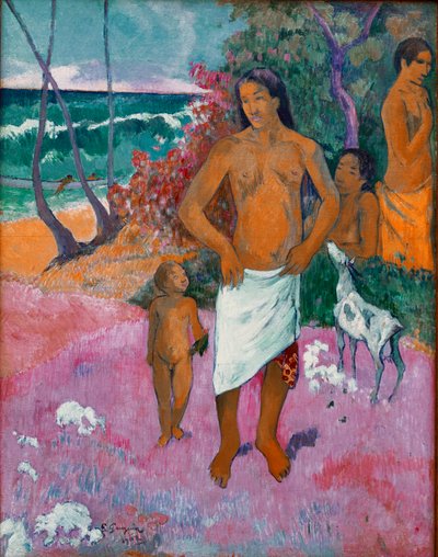 Obraz rodziny tahitańskiej Paul Gauguin (1848-1903) 1902 wym. 73x92 cm Nowy Jork, kolekcja prywatna autorstwa Paul Gauguin