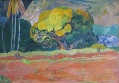 Tahitański:  Fatata te moua U podnóża góry autorstwa Paul Gauguin
