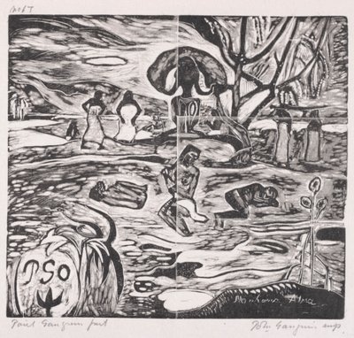 Seria tahitańska: ofiary dla Boga. autorstwa Paul Gauguin