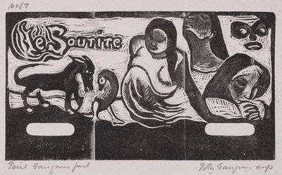 Seria tahitańska: uśmiech. autorstwa Paul Gauguin