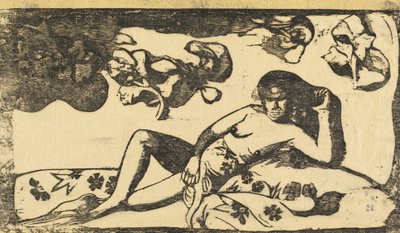 Te Arii Vahine Pani Królewskiej Krwi w roku 1895 lub później. autorstwa Paul Gauguin