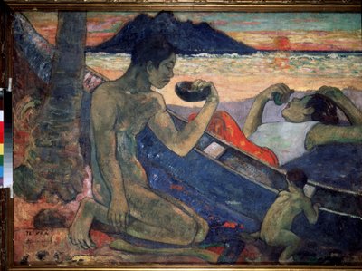 Te Vaa (Kajak). Obraz Paula Gauguina (1848-1903) autorstwa Paul Gauguin