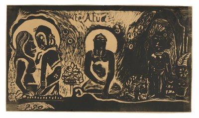 Te atua (Bóg), z Noa Noa Suite autorstwa Paul Gauguin