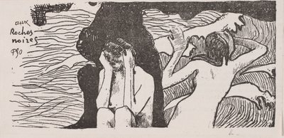 Czarne skały. autorstwa Paul Gauguin