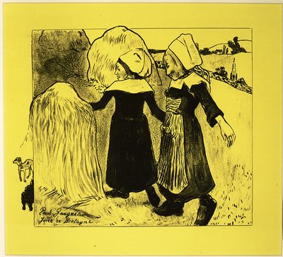 Radości Bretanii, z Suity Volpini: Dessins litographiques, 1889., 1889. autorstwa Paul Gauguin