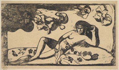 Królowa piękności - ospała, 1898. autorstwa Paul Gauguin