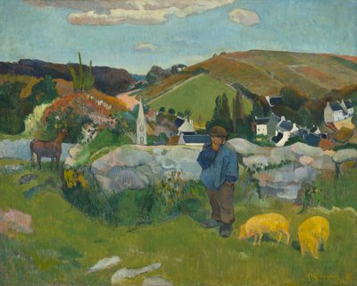 Pastuch świń autorstwa Paul Gauguin