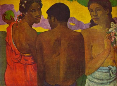 Trzech Tahitańczyków, 1899 1935 autorstwa Paul Gauguin