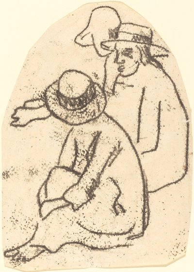 Studium trzech Tahitańczyków dla Siostry Miłosierdzia, 18991902. autorstwa Paul Gauguin