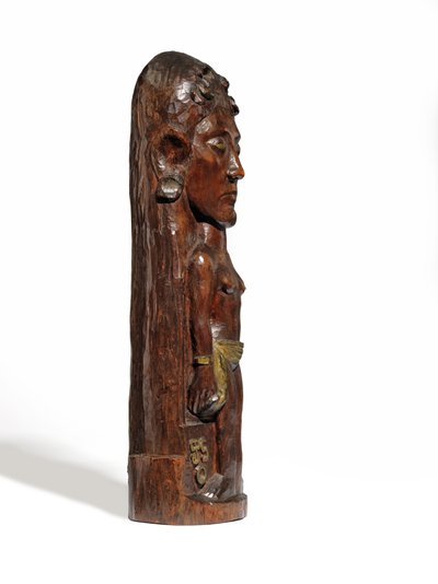 Teresa, ok. 1902-3 (rzeźbione drewno miro, złocenia i miedziane gwoździe) (patrz również 2835560-1) autorstwa Paul Gauguin