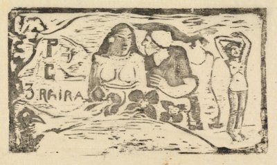 Strona tytułowa Le Sourire Tytuł uśmiechu w roku 1895 lub później. autorstwa Paul Gauguin