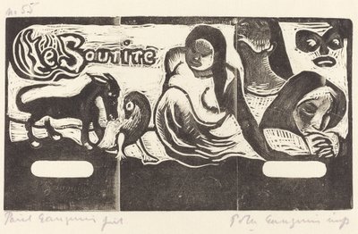 Strona tytułowa Le Sourire Tytuł uśmiechu w roku 1895 lub później. autorstwa Paul Gauguin