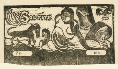 Strona tytułowa Le Sourire Tytuł uśmiechu w roku 1895 lub później. autorstwa Paul Gauguin