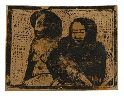 Dwóch Maorysów autorstwa Paul Gauguin