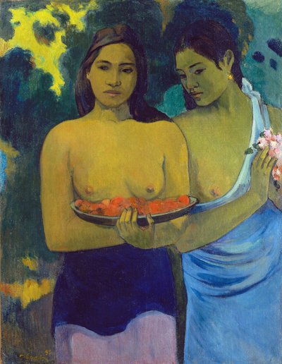 Dwóch Tahitańczyków autorstwa Paul Gauguin