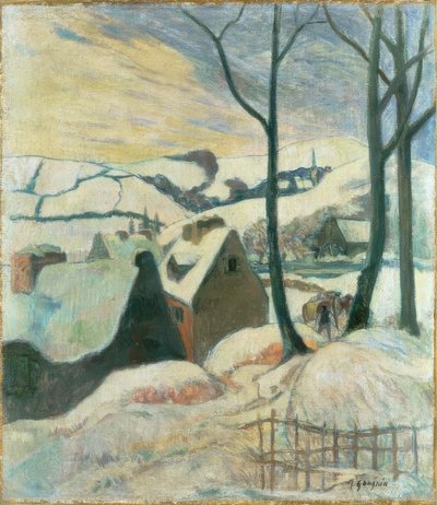 Wioska pod śniegiem autorstwa Paul Gauguin