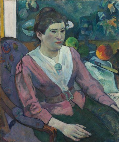 Kobieta przed martwą naturą autorstwa Cezanne
