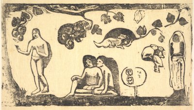 Kobiety, zwierzęta i liście, 1898. autorstwa Paul Gauguin