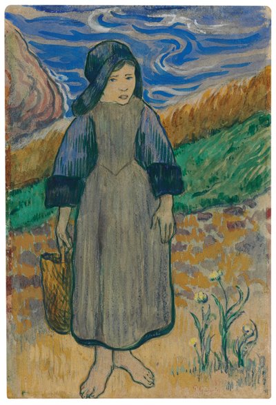 Młoda Bretonka nad morzem; Młoda Bretonka nad morzem, 1889 autorstwa Paul Gauguin