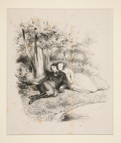 (W LESIE.) autorstwa Paul Gavarni