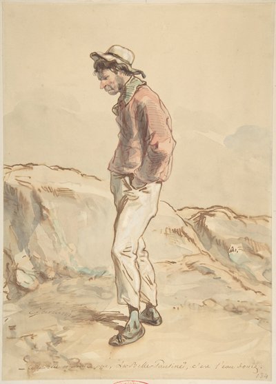 Marynarz stojący na brzegu, 1859-60. autorstwa Paul Gavarni