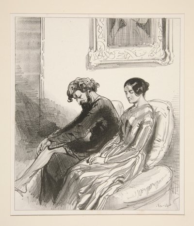 Jak to, kochany, miałabym nie wiedzieć, gdzie upchnęłam mój szary płaszcz!... autorstwa Paul Gavarni