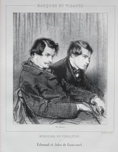 Edmond i Jules de Goncourt autorstwa Paul Gavarni