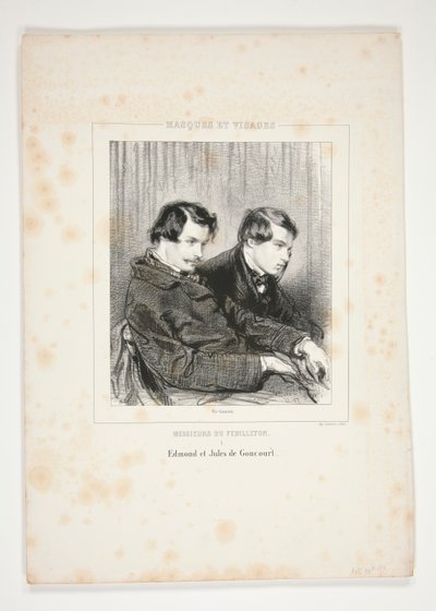 Edmond i Jules de Goncourt autorstwa Paul Gavarni