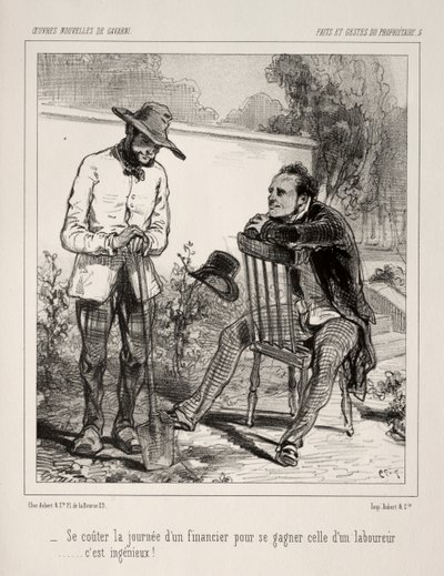 Działania i działania Właściciela. autorstwa Paul Gavarni