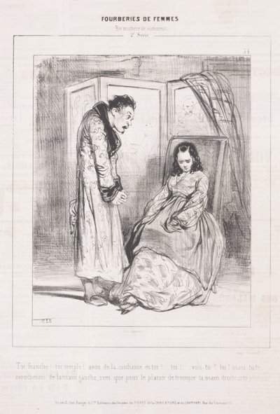 Oszustwa kobiet: w sprawach sentymentu, 1842. autorstwa Paul Gavarni
