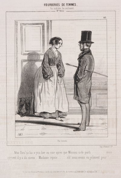Oszustwa kobiet: w sprawach sentymentu, 1842. autorstwa Paul Gavarni