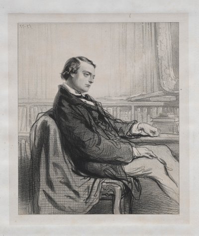 Panowie z prasy: Théodore de Banville, 1853. autorstwa Paul Gavarni