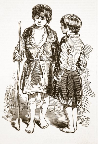 Chłopcy stadni z Iony, z „The Illustrated London News”, 1849 autorstwa Paul Gavarni