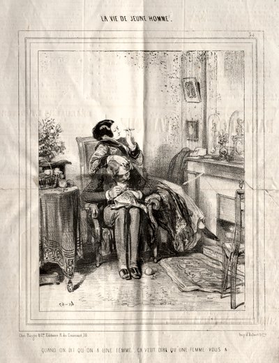 Życie młodego mężczyzny, 1842. autorstwa Paul Gavarni