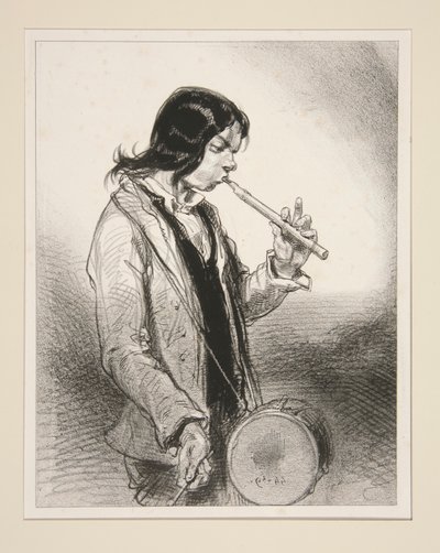 Le Galoubet. autorstwa Paul Gavarni