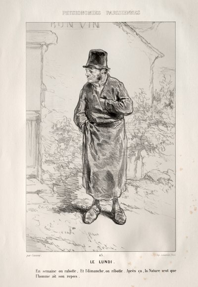 Poniedziałek. autorstwa Paul Gavarni