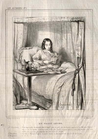 Aktorki: O małym wschodzie słońca..., 1843. autorstwa Paul Gavarni