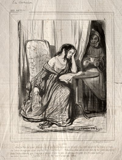 Aktorki: rola, 1843. autorstwa Paul Gavarni